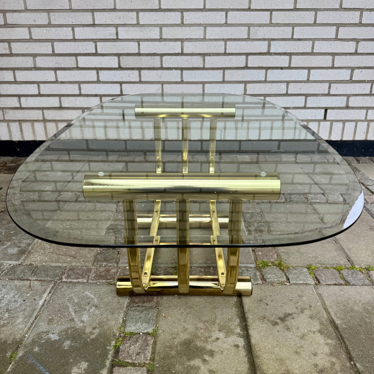 70-80 tals soffbord med glasskiva