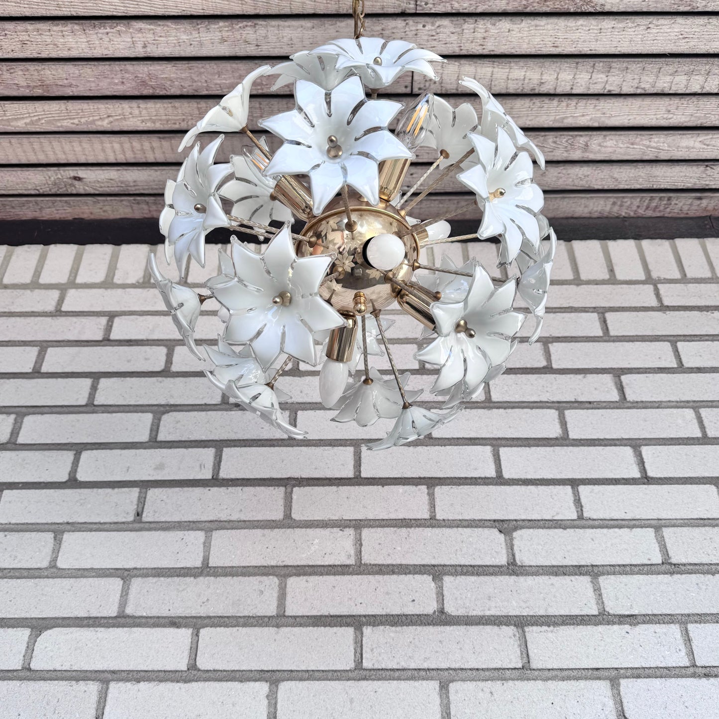 1970s chandelier with murano glas