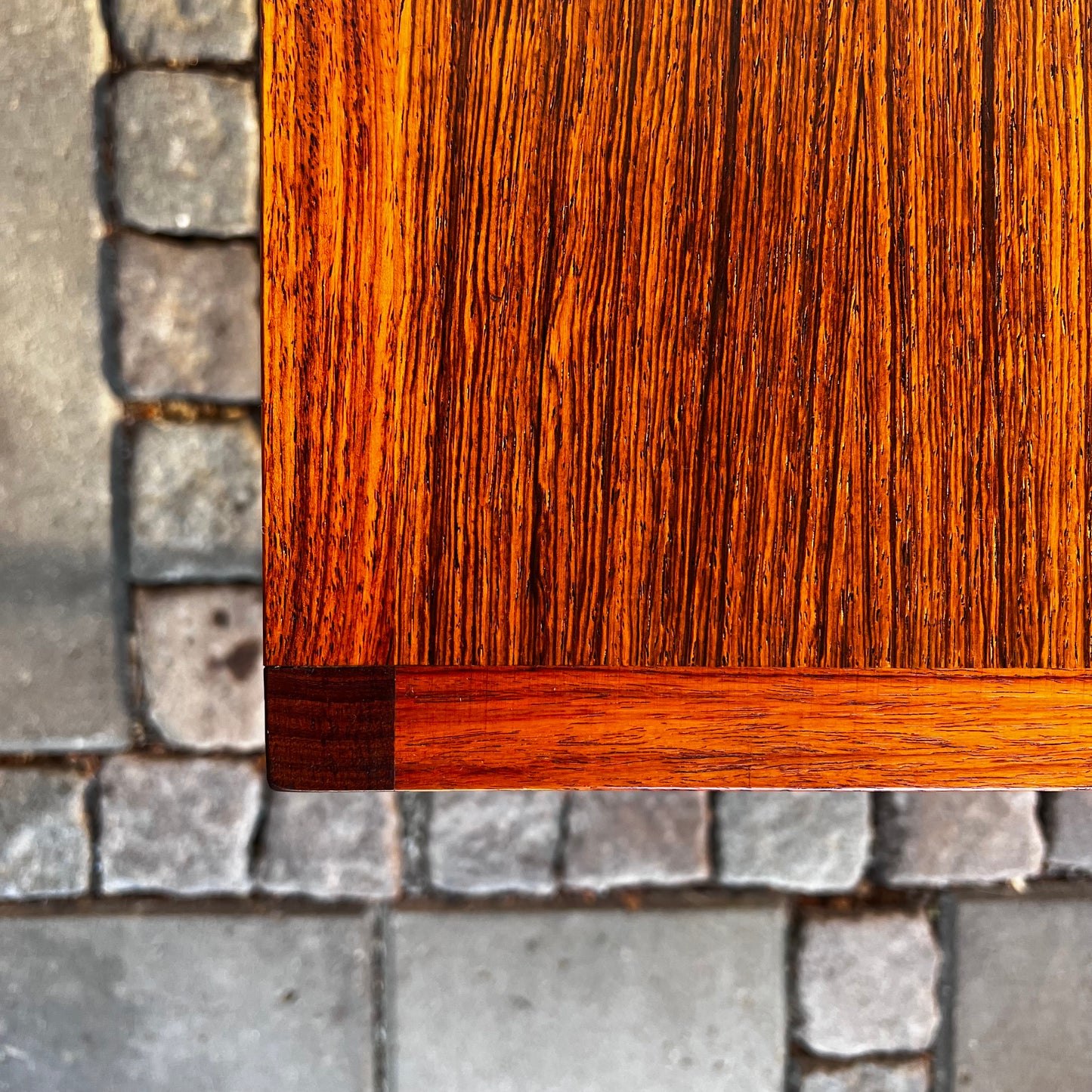Side table in rosewood santos