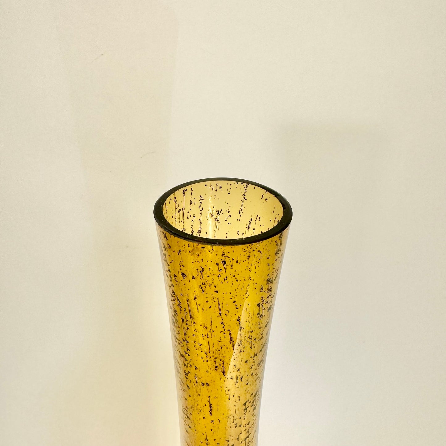 Yellow glass vase