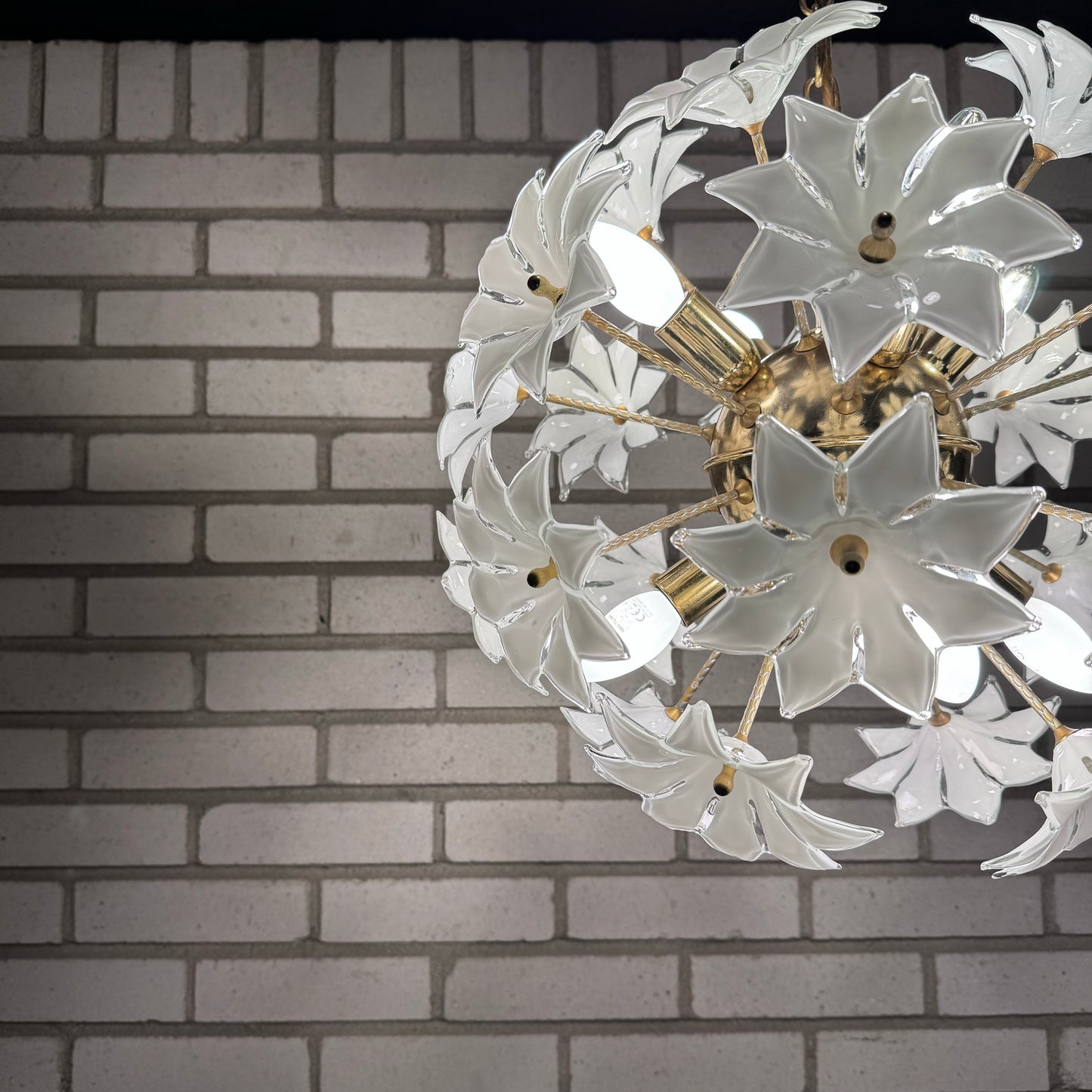 1970s chandelier with murano glas