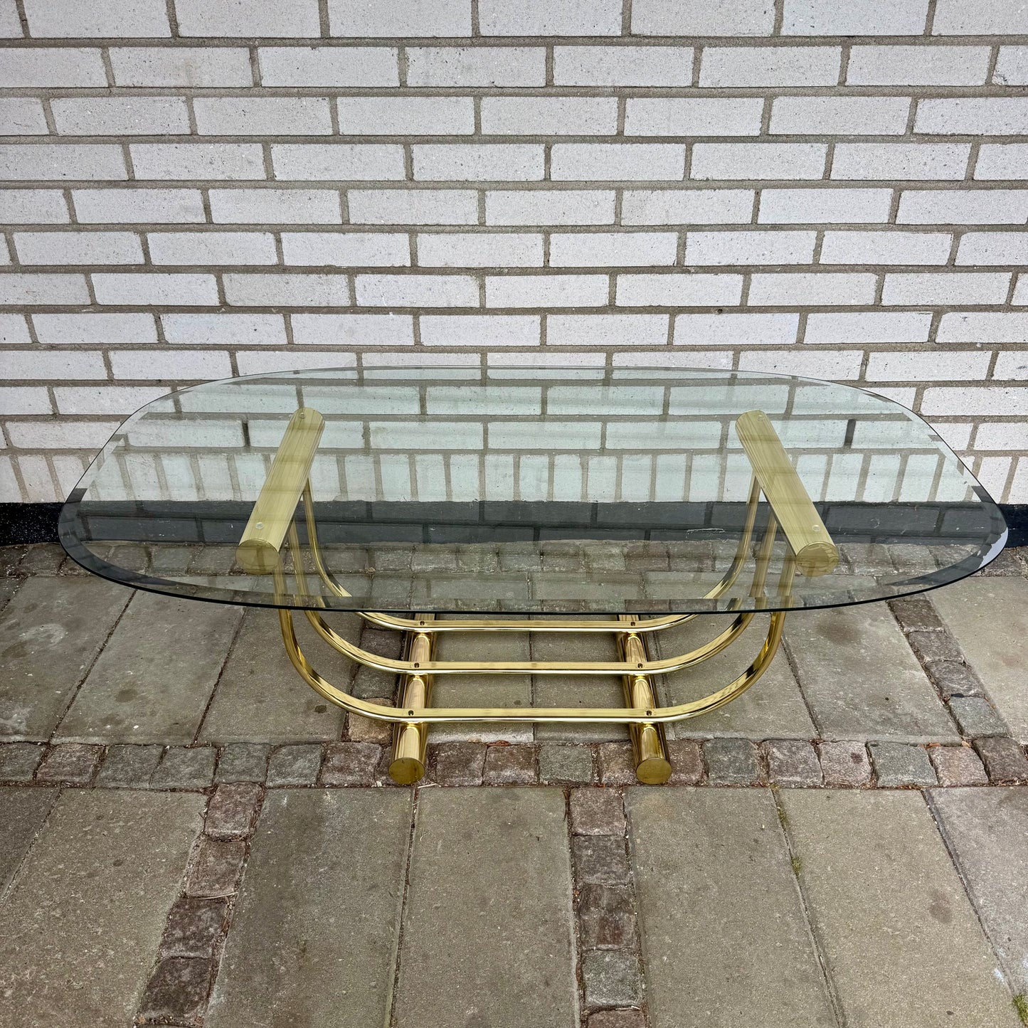 70-80 tals soffbord med glasskiva