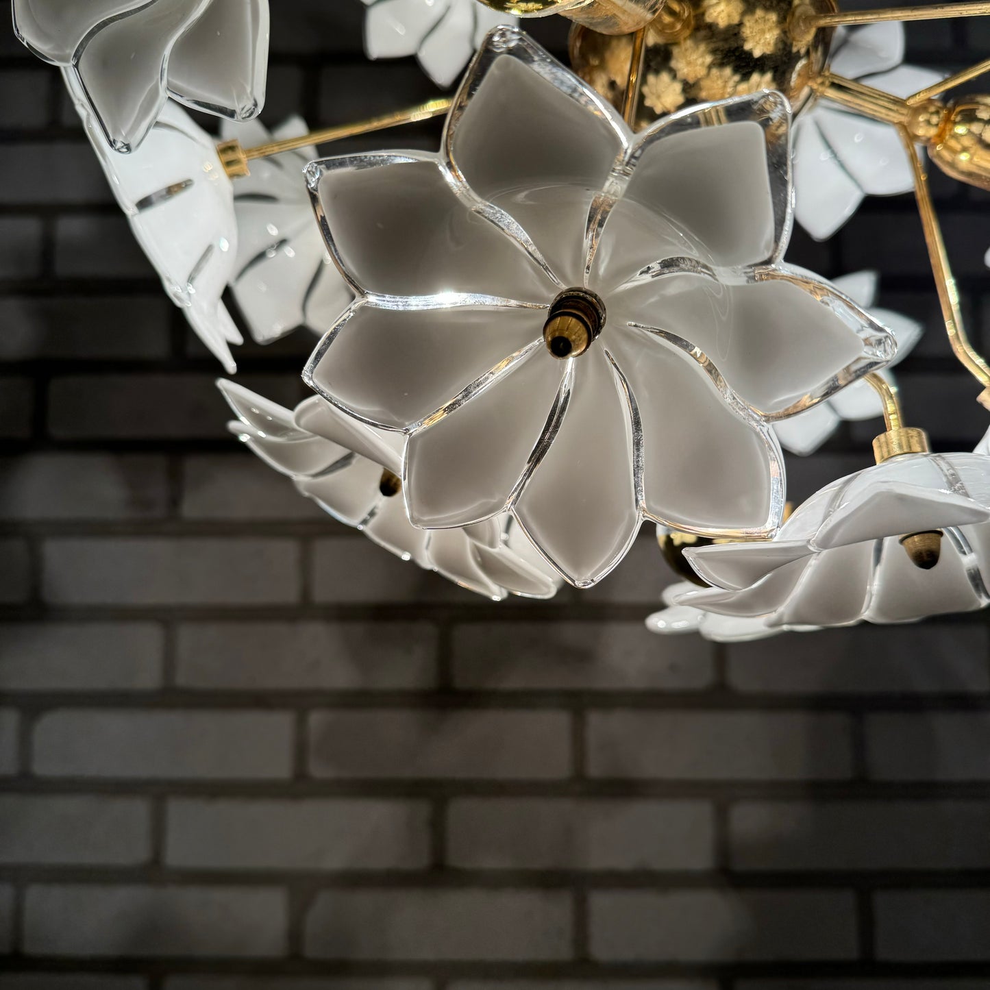 1970s pendant with murano glass