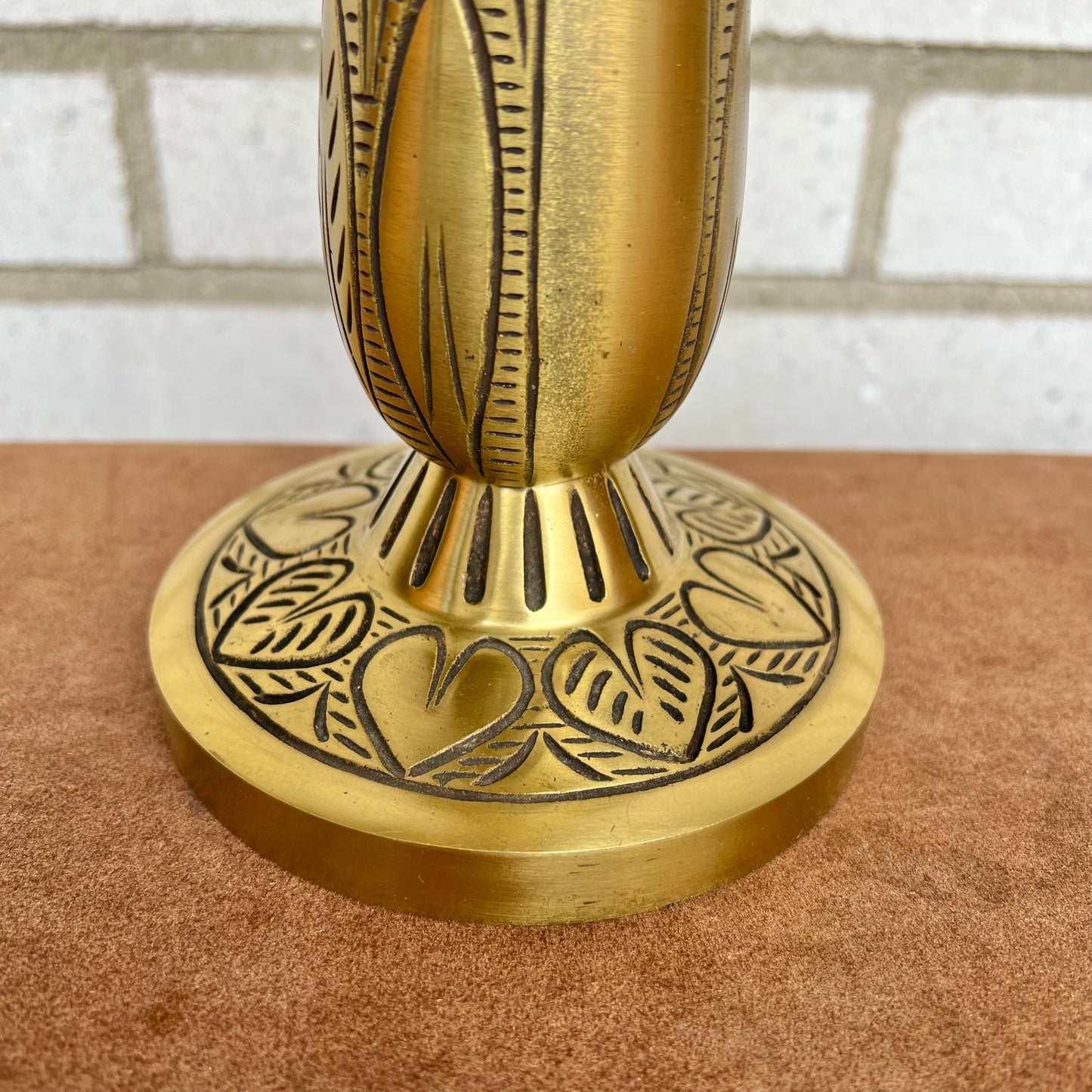 Table lamp in bras by Einar Bäckström