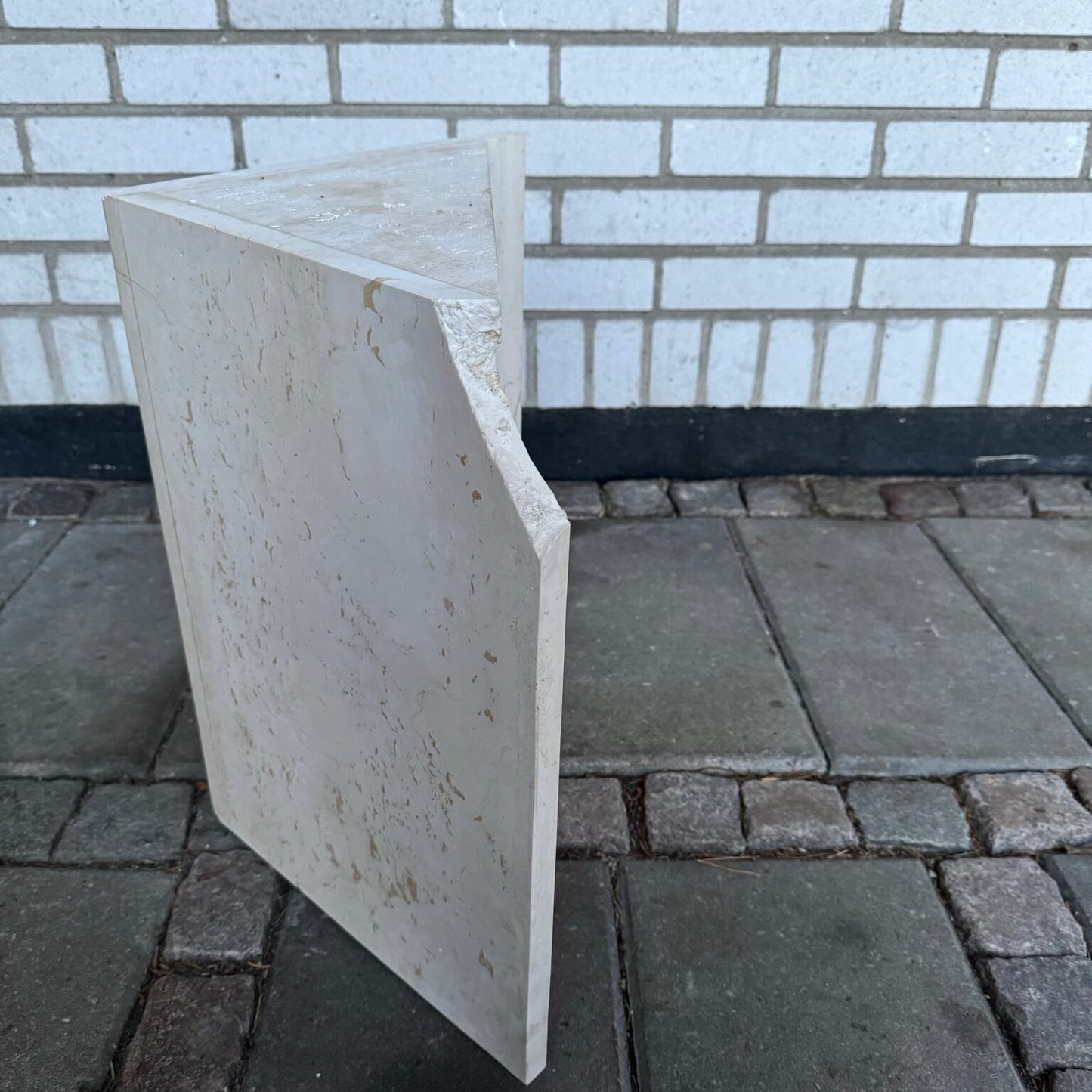 1970s coffee table in travertin