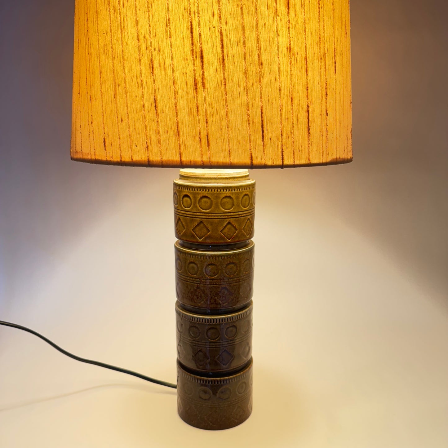 Rare table lamp in glazed stoneware by Höganäs