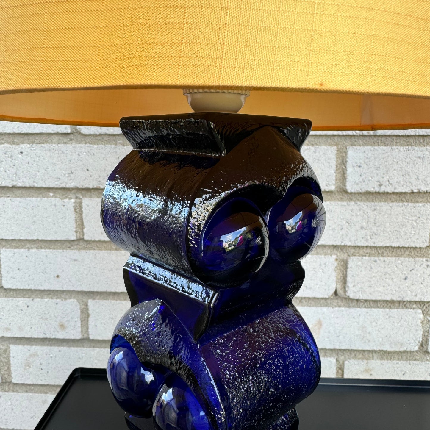 Pair of table lamps in glass by Bengt Edenfalk