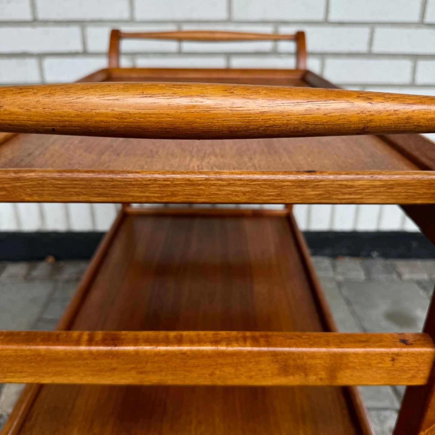 Serving trolley with two trays
