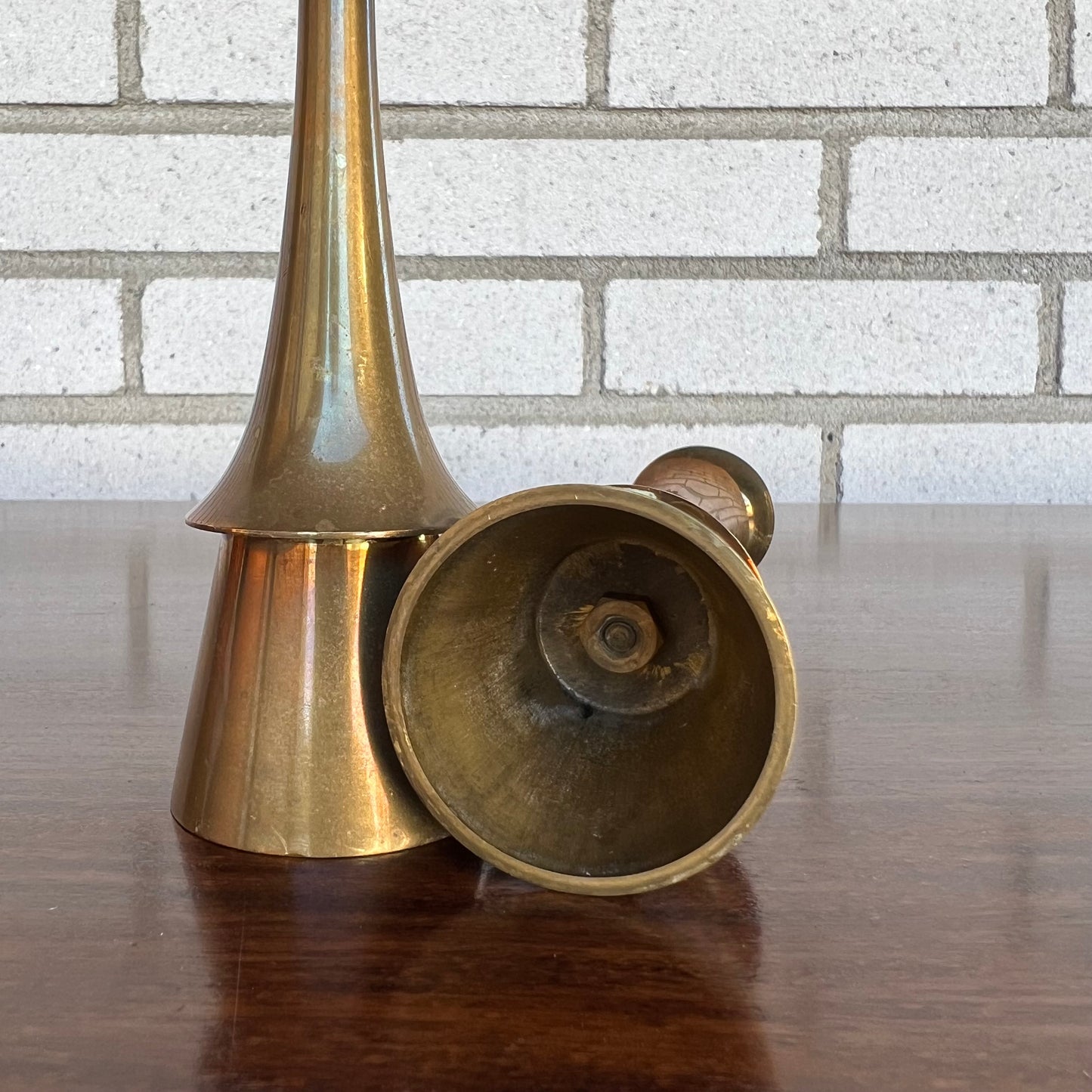 Pair of candle holders by Jens H Quistgaard