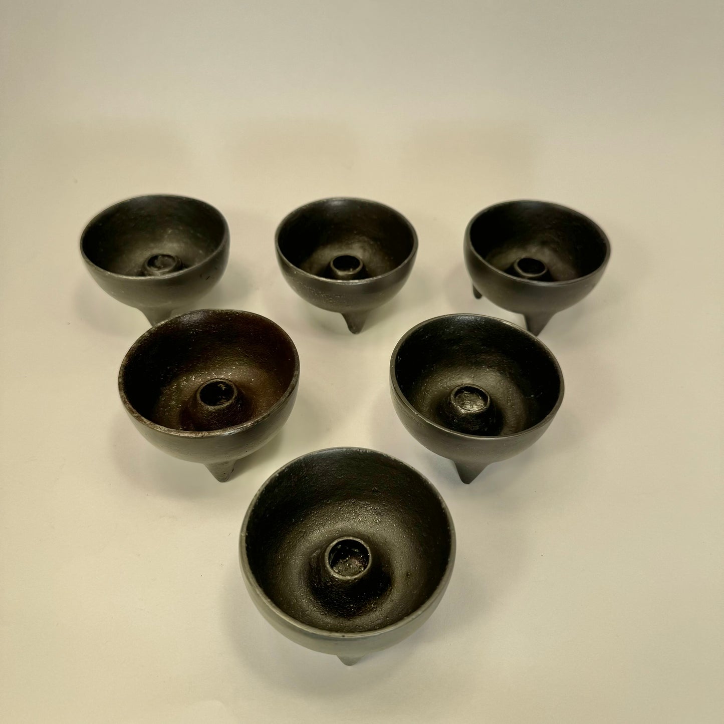 Candle holders in cast iron by Ystad Metall