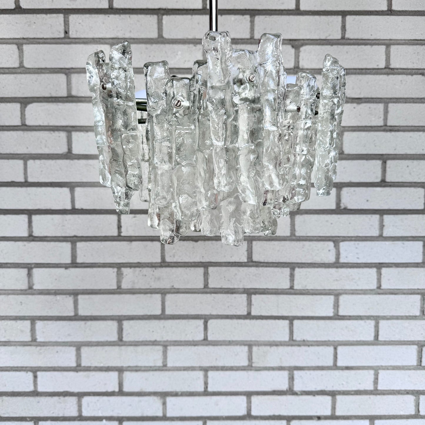 Ice block chandelier by Kalmar Franken