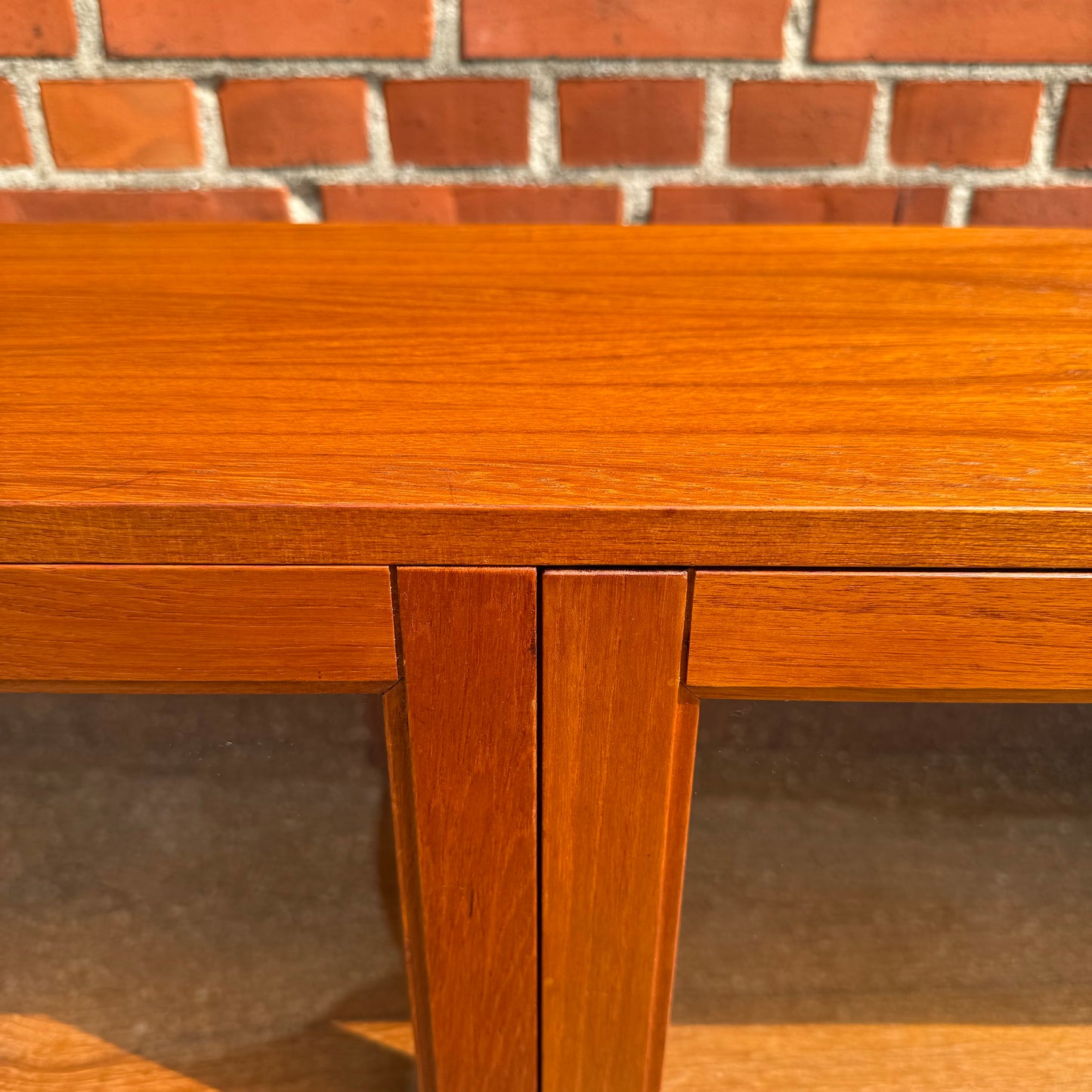Wall mounted display cabinet in teak