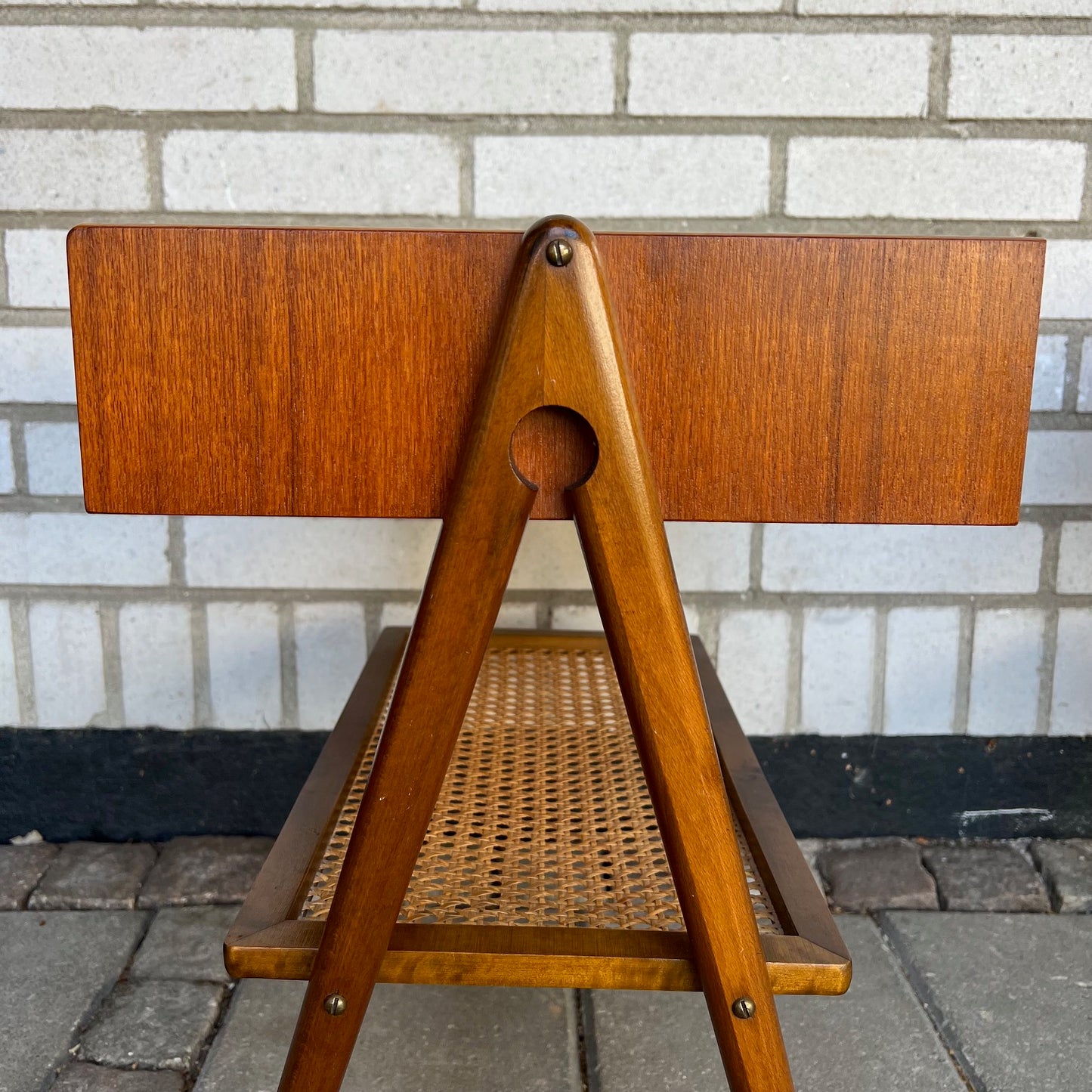 Pair of bedside tables with rattan