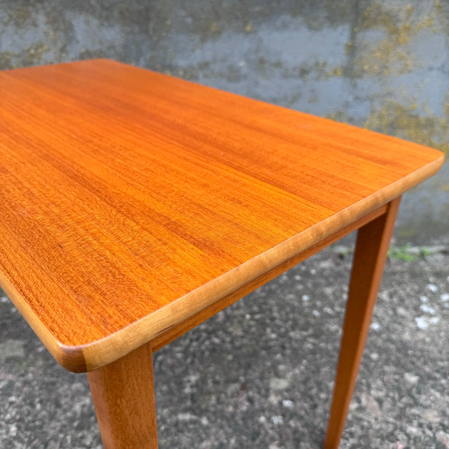 Side table in teak and beech