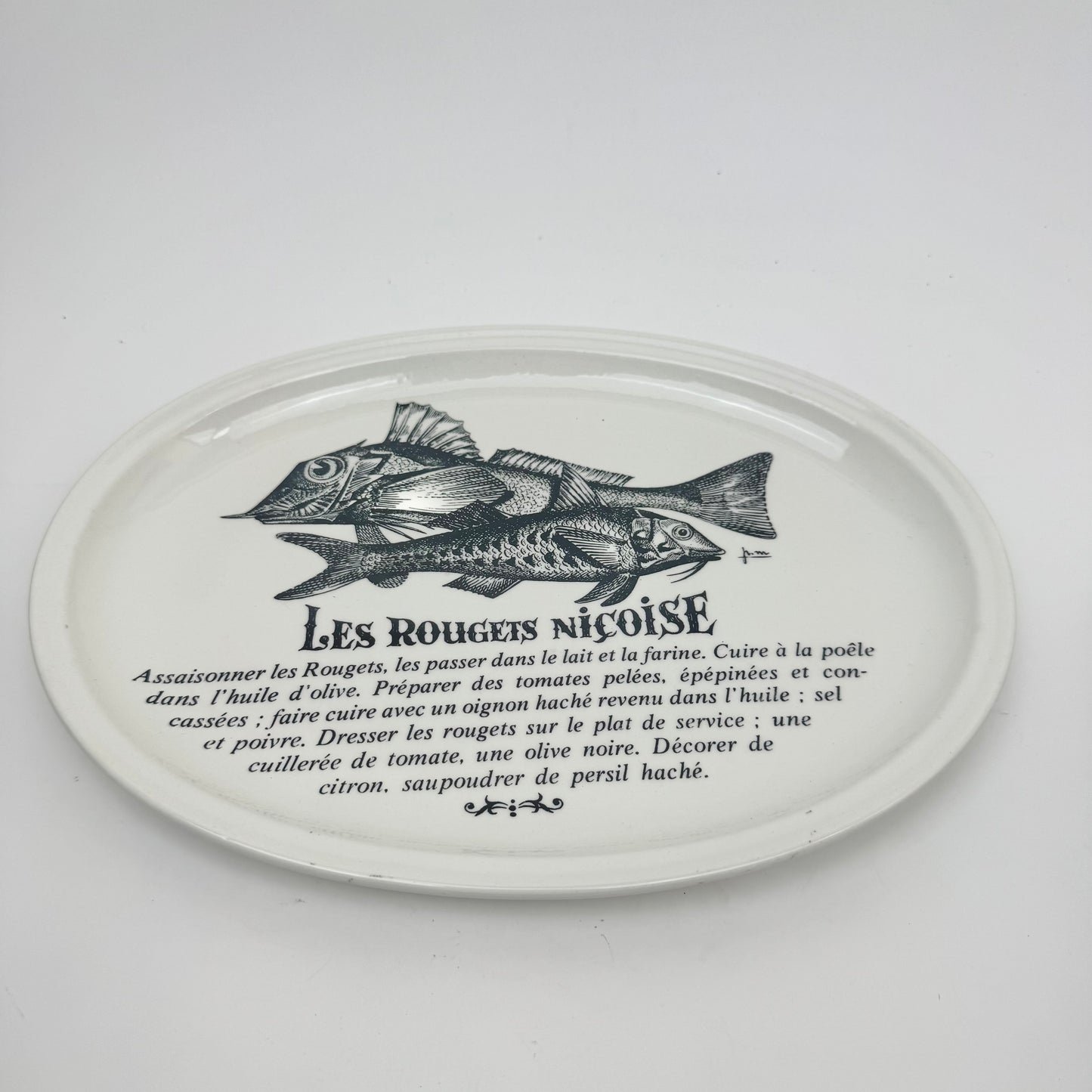 Set med fisktalrikar från franska Gien