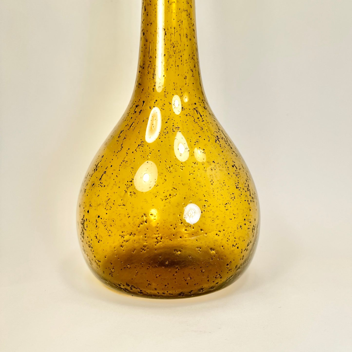 Yellow glass vase