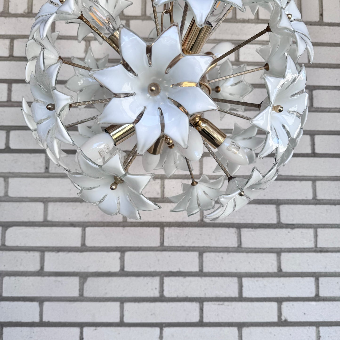 1970s chandelier with murano glas