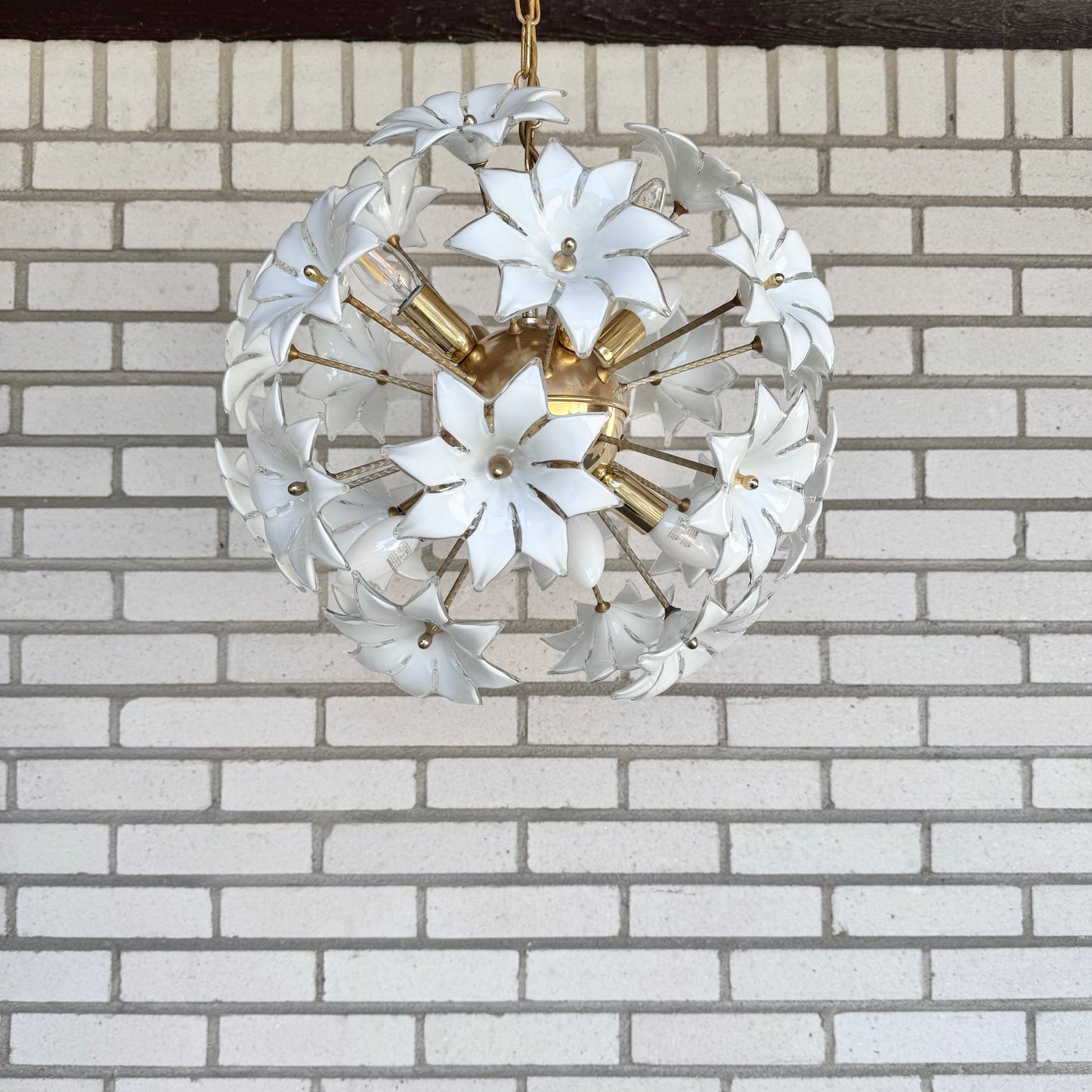 1970s chandelier with murano glas