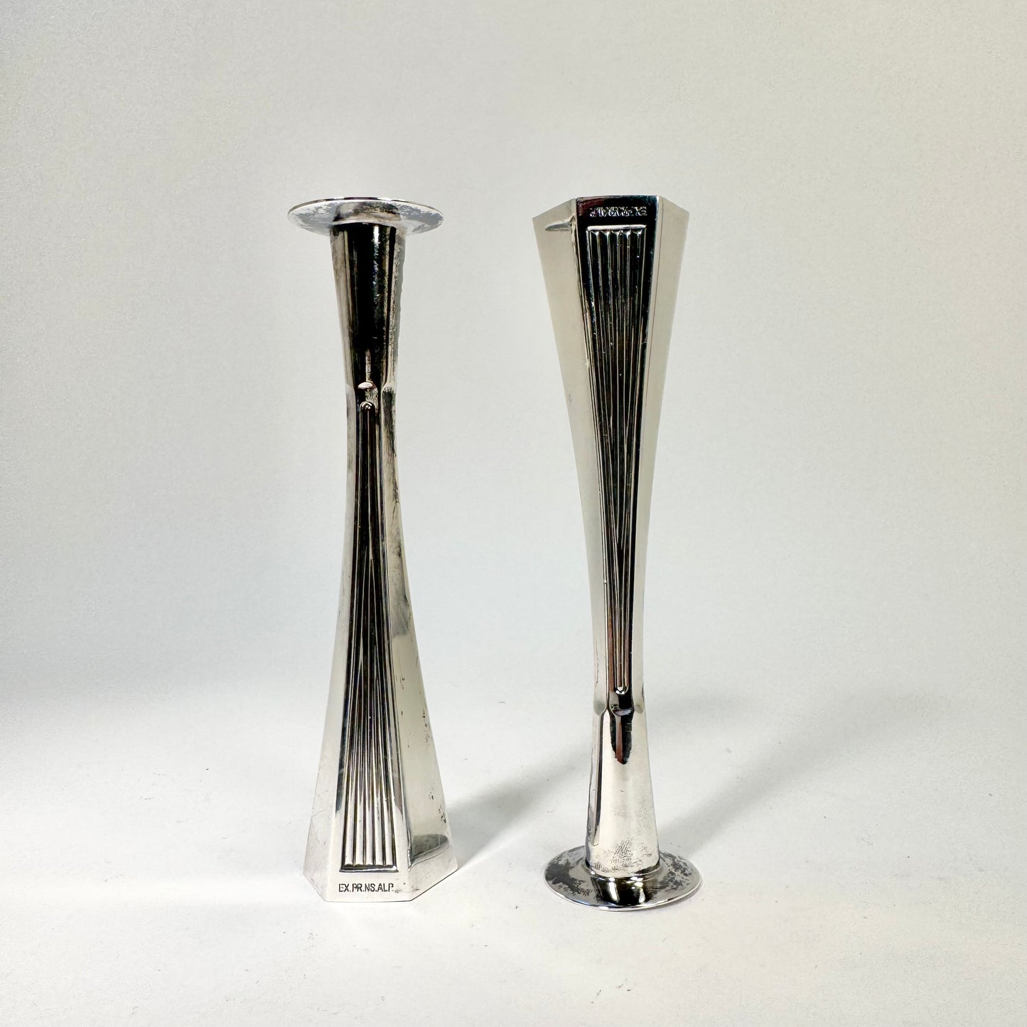 Ljusstakar i nysilver från Bröderna Wallins