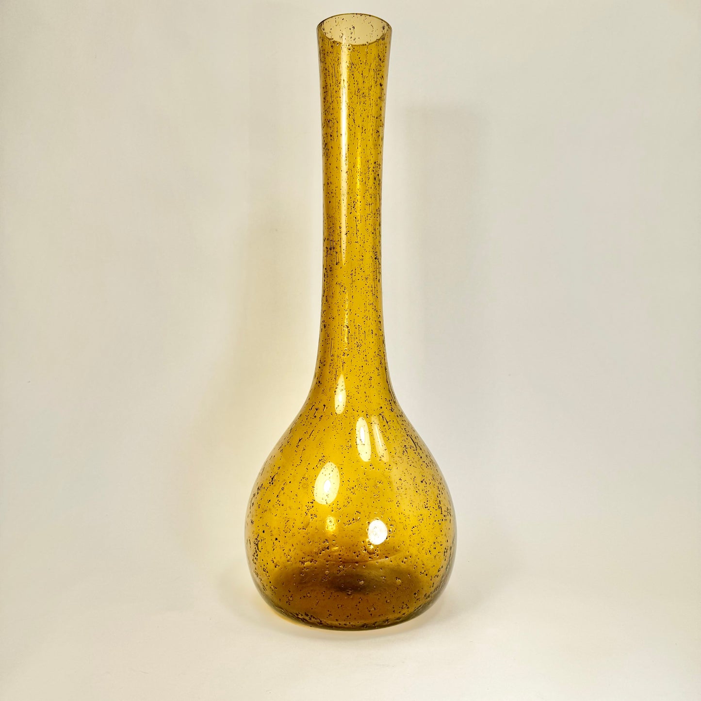 Yellow glass vase