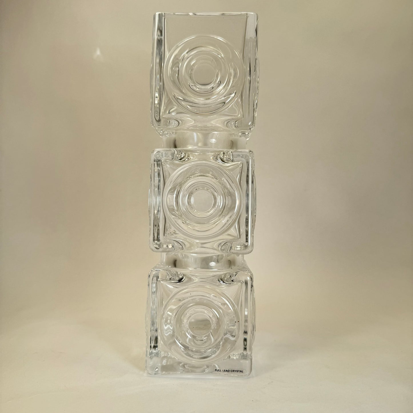 Vase in crystal by Bengt Edenfalk for Skruf