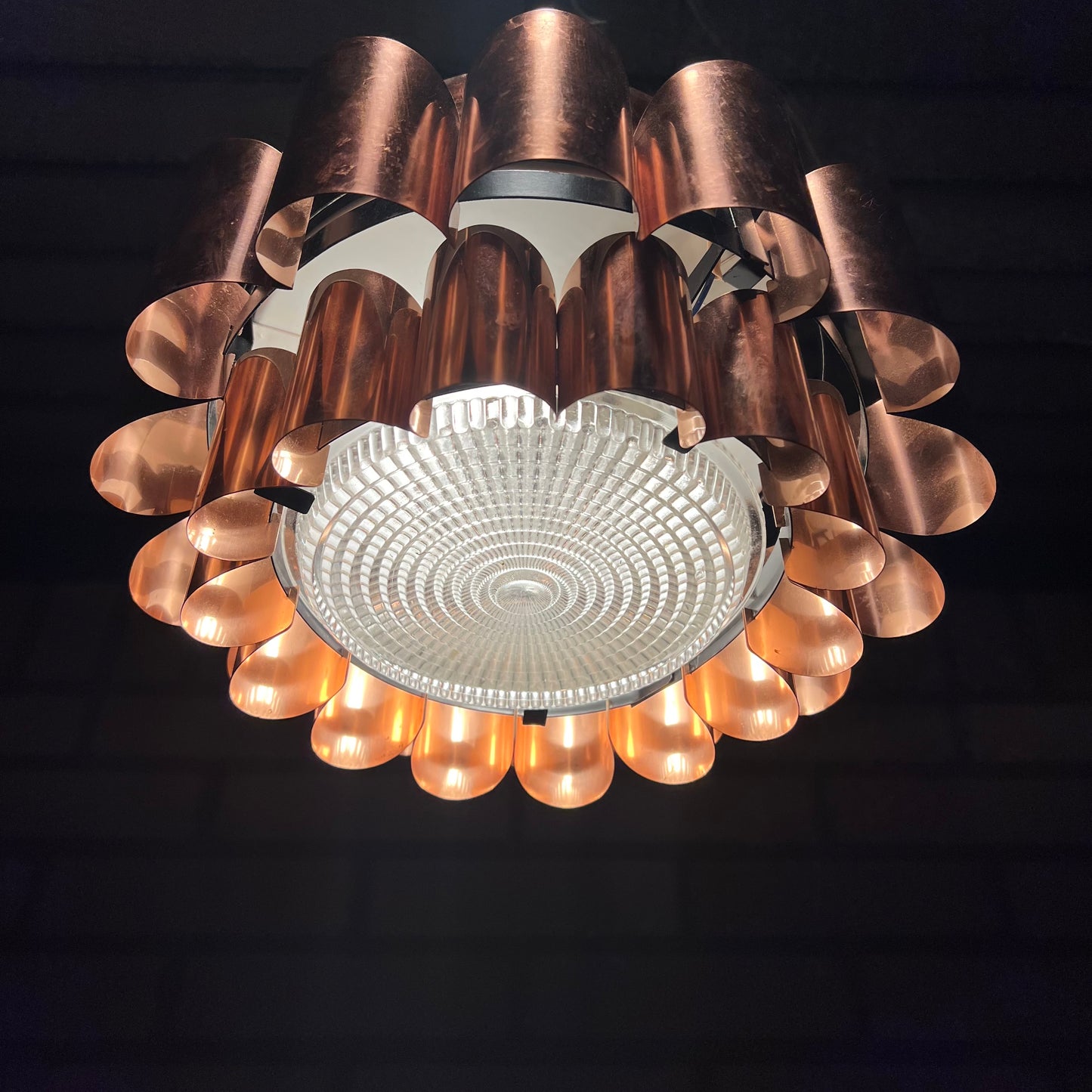 Ceiling lamp in copper by Werner Schou