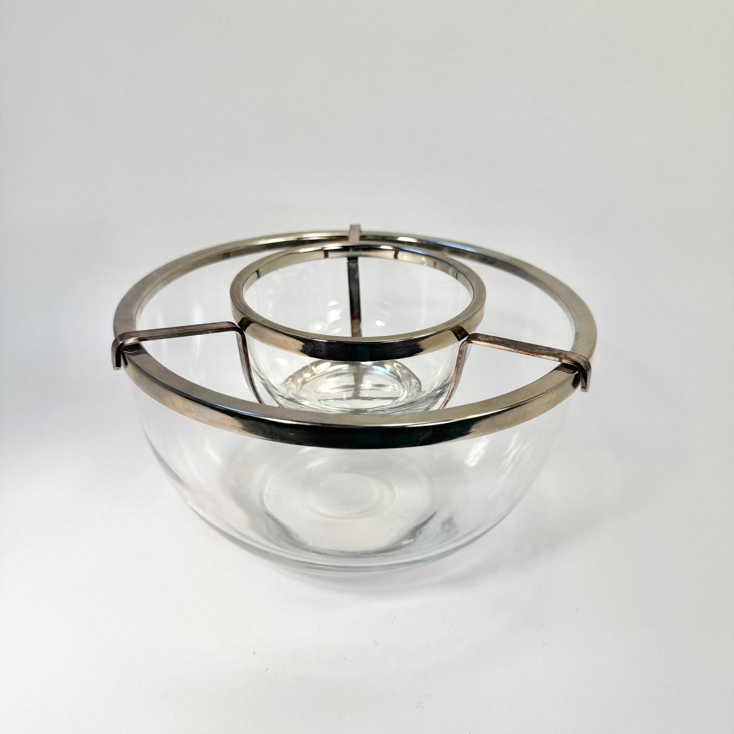 Fransk kaviarskål med nysilver