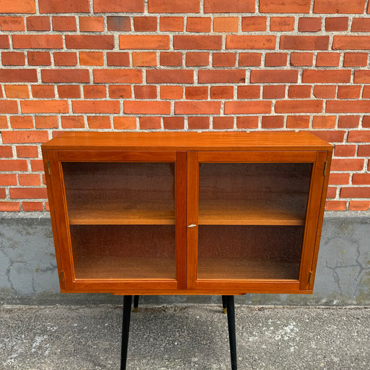 Wall mounted display cabinet in teak