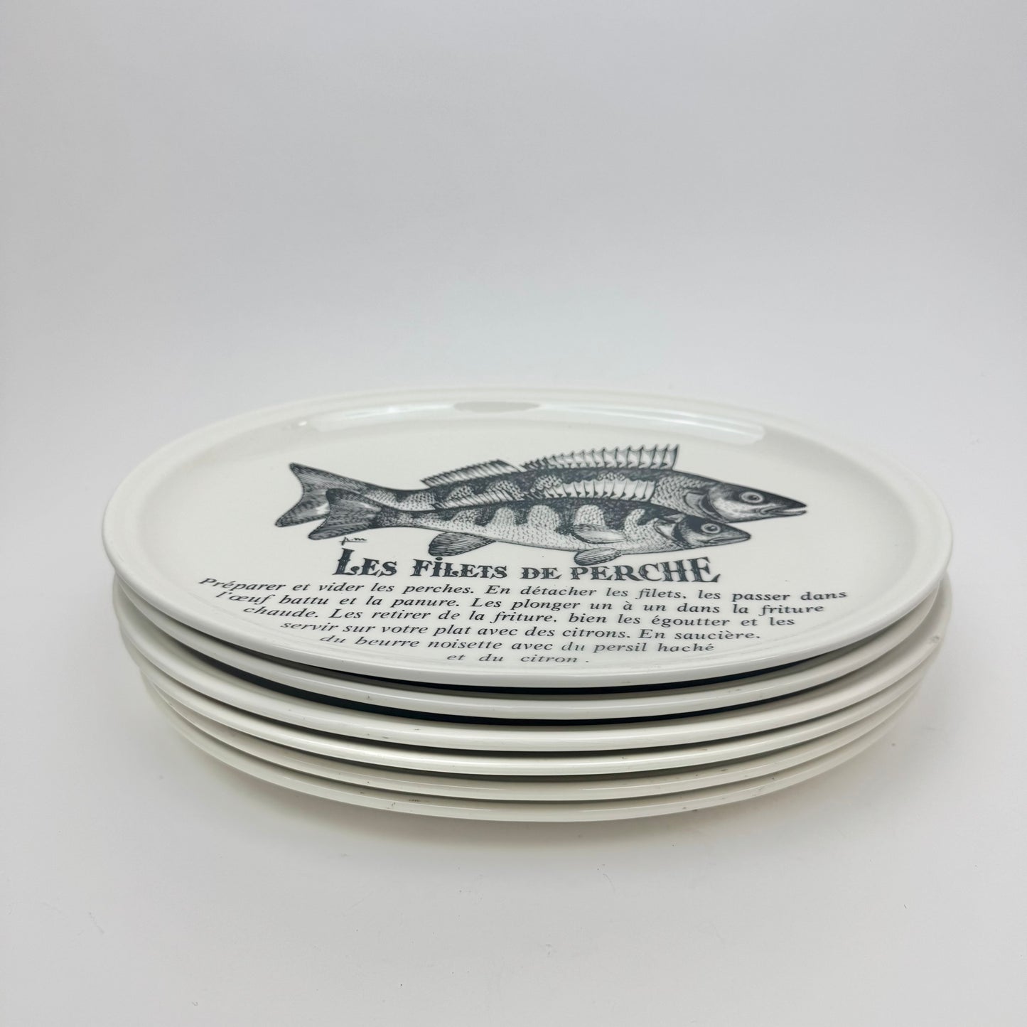 Set med fisktalrikar från franska Gien