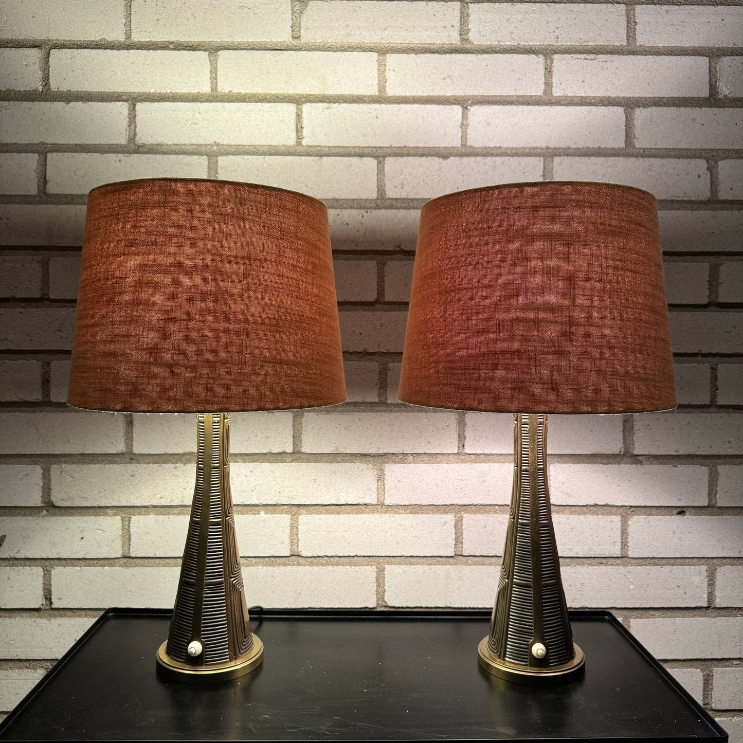 Pair of the table lamps by Sonja Katzin