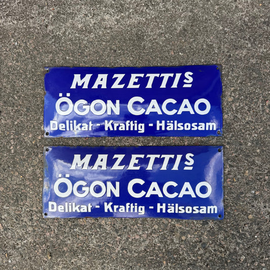 2st Mazetti plåtskyltar