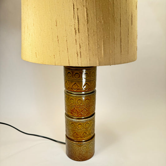 Rare table lamp in glazed stoneware by Höganäs