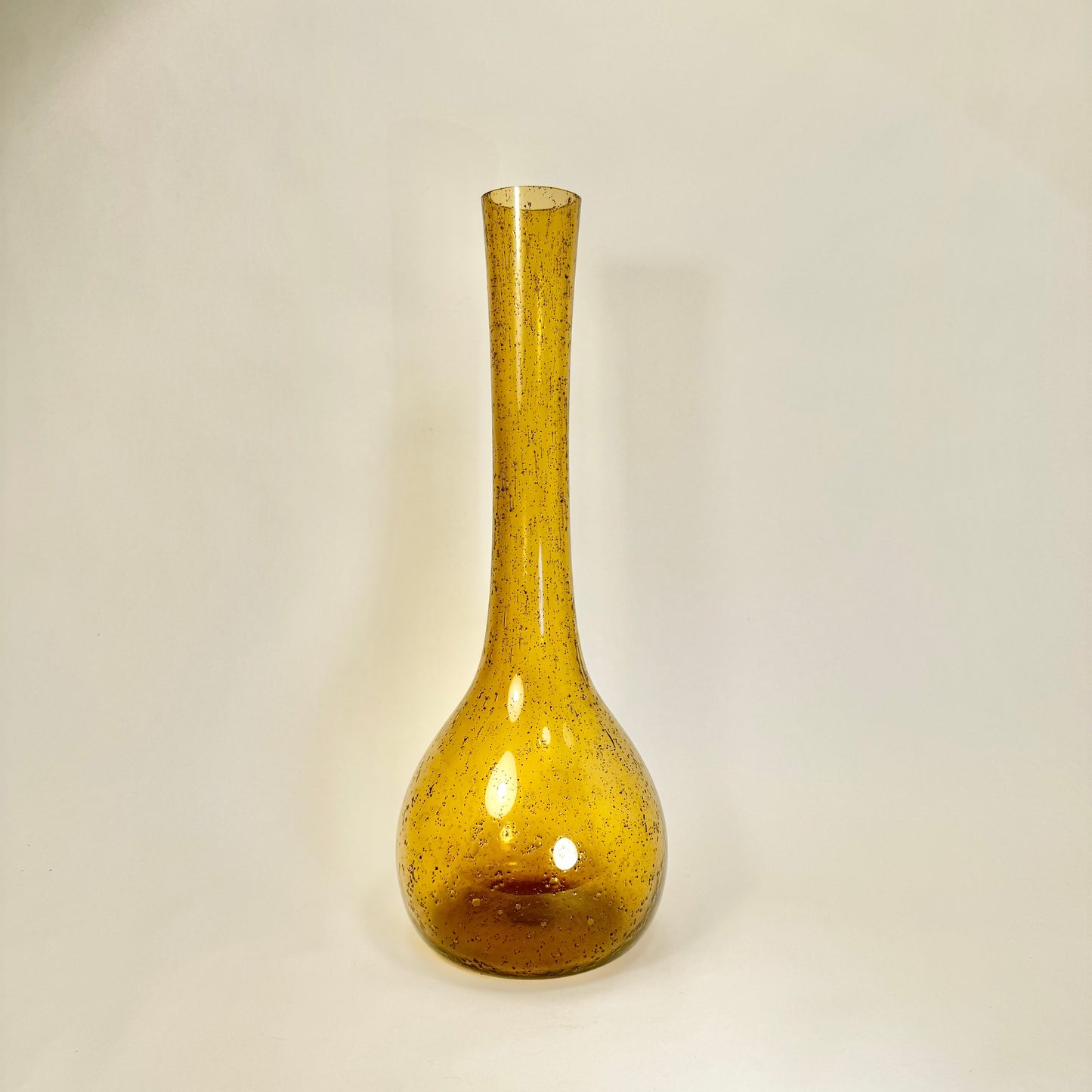 Yellow glass vase