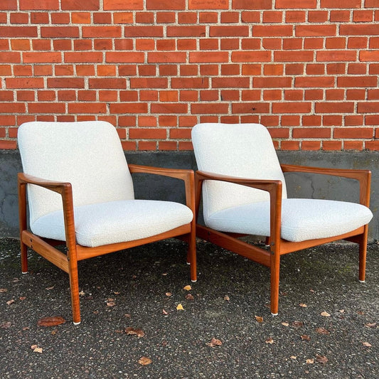 Pair of easy chairs by Alf Svensson for DUX