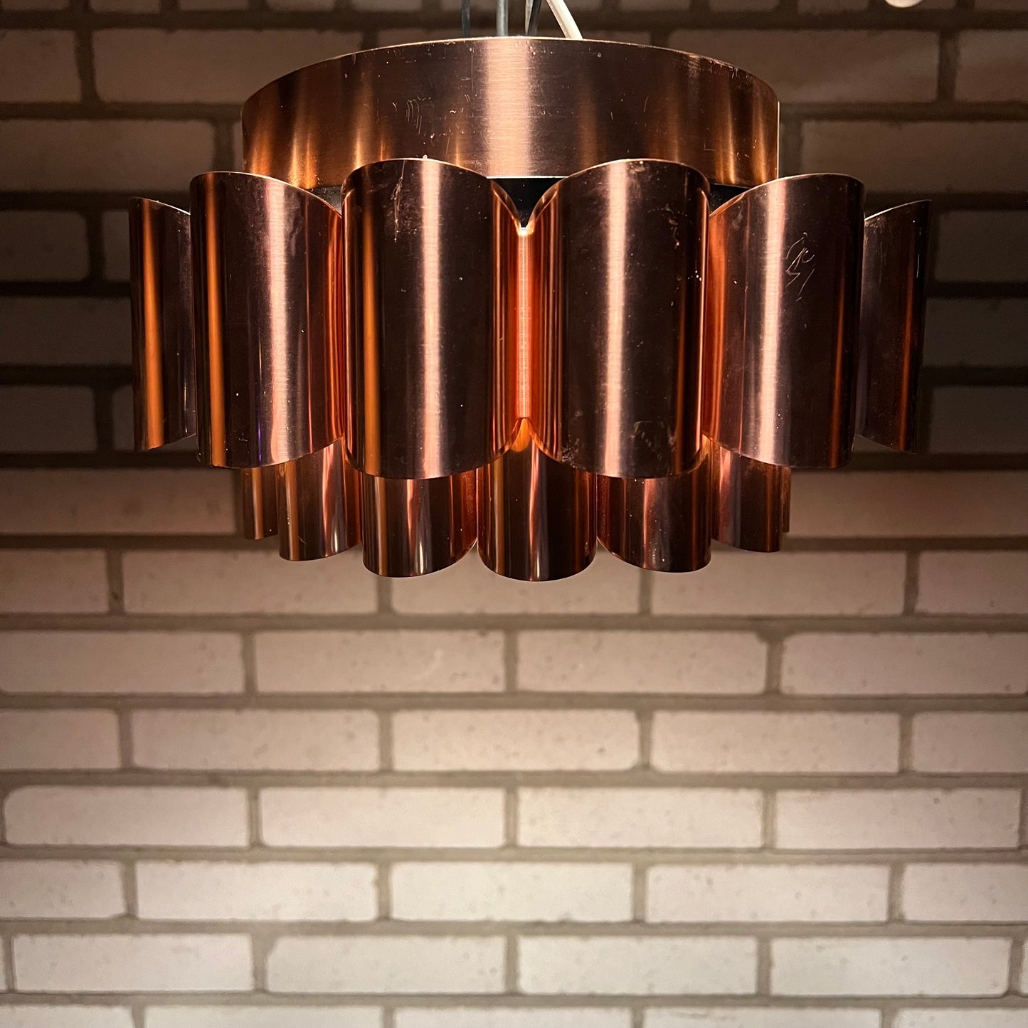 Ceiling lamp in copper by Werner Schou