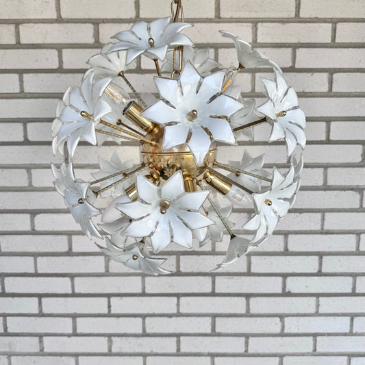 1970s chandelier with murano glas