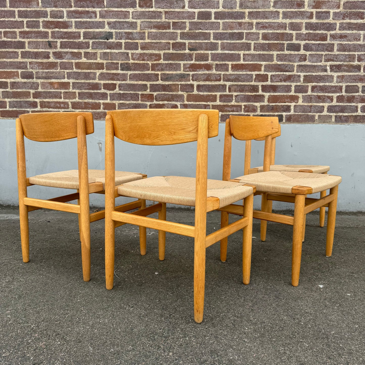 Set med 4st matstolar i modell ”Öresund” av Børge Mogensen för Karl Andersson & Söner