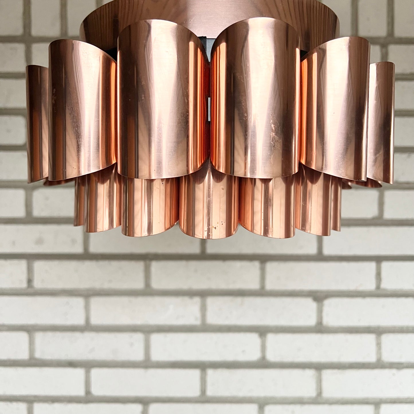 Ceiling lamp in copper by Werner Schou