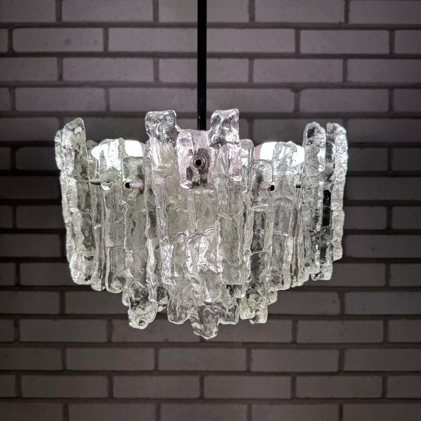 Ice block chandelier by Kalmar Franken