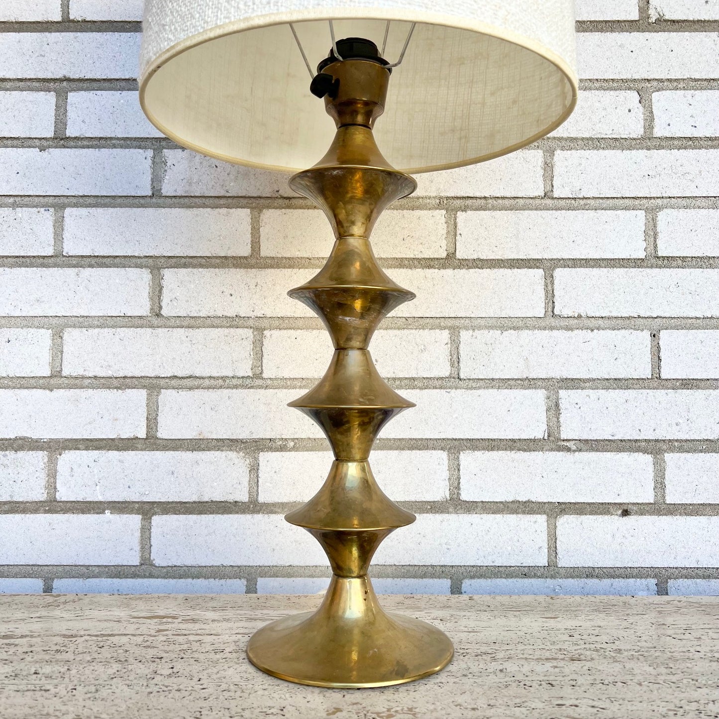 Danish table lamp in bras from Elit