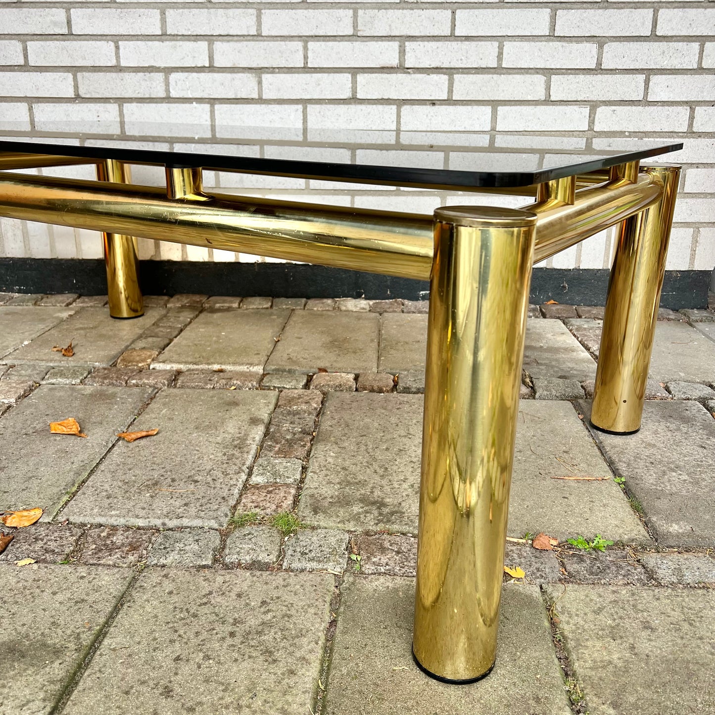 Coffee table with smoked glass