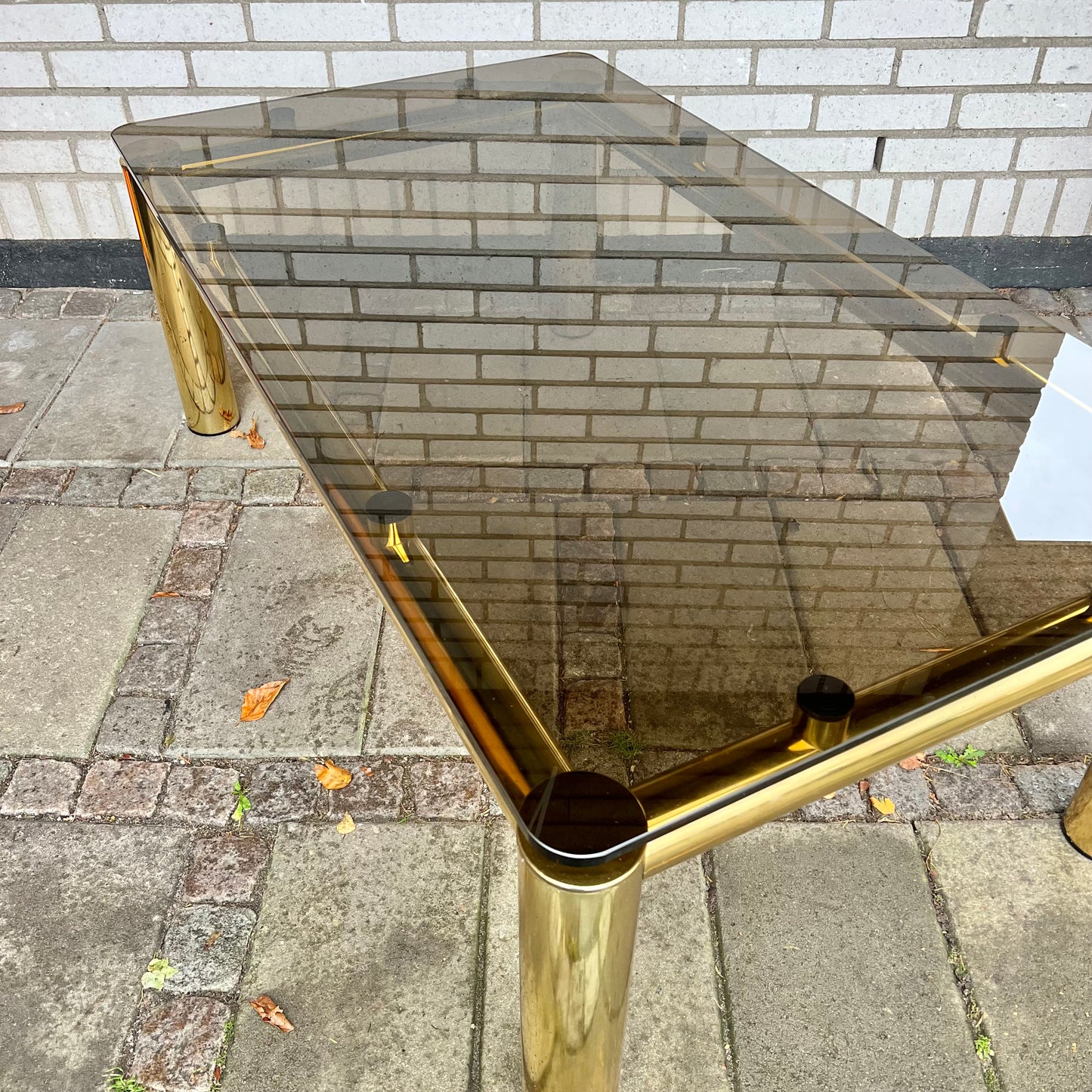 Coffee table with smoked glass