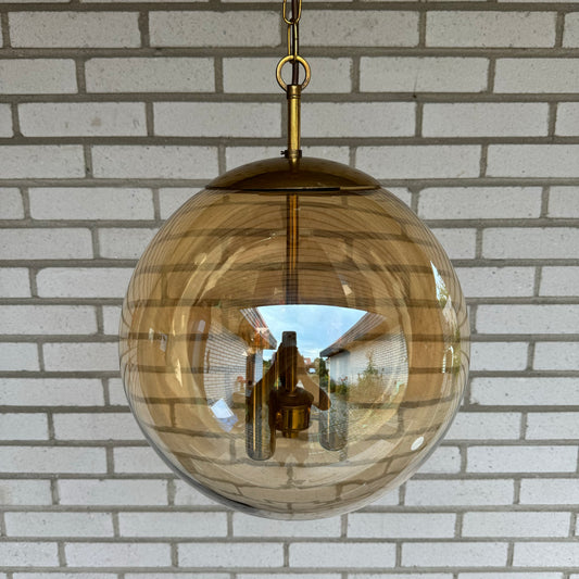 Pendant in smoked glass by Doria Leuchten