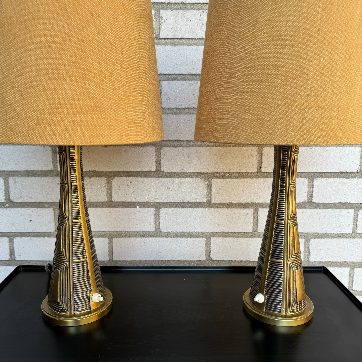 Pair of the table lamps by Sonja Katzin