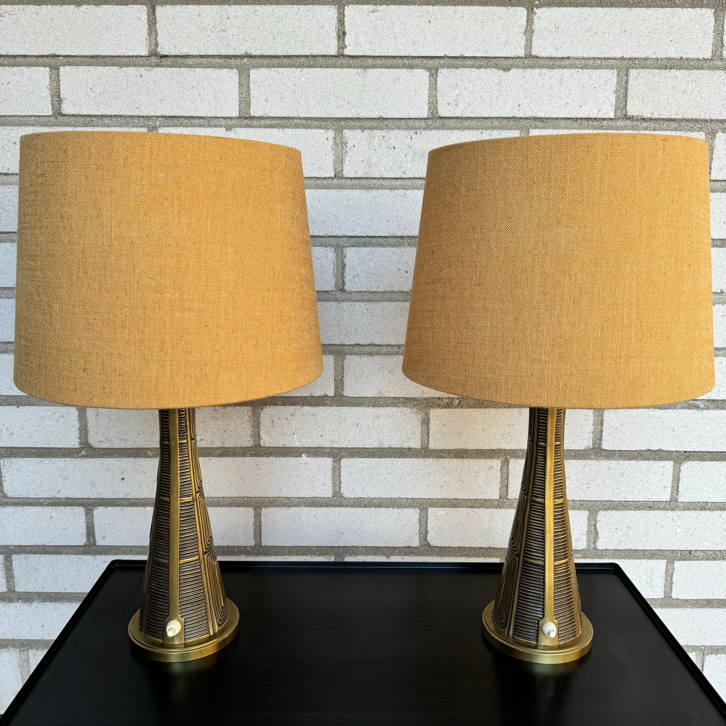 Pair of the table lamps by Sonja Katzin