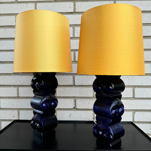 Pair of table lamps in glass by Bengt Edenfalk