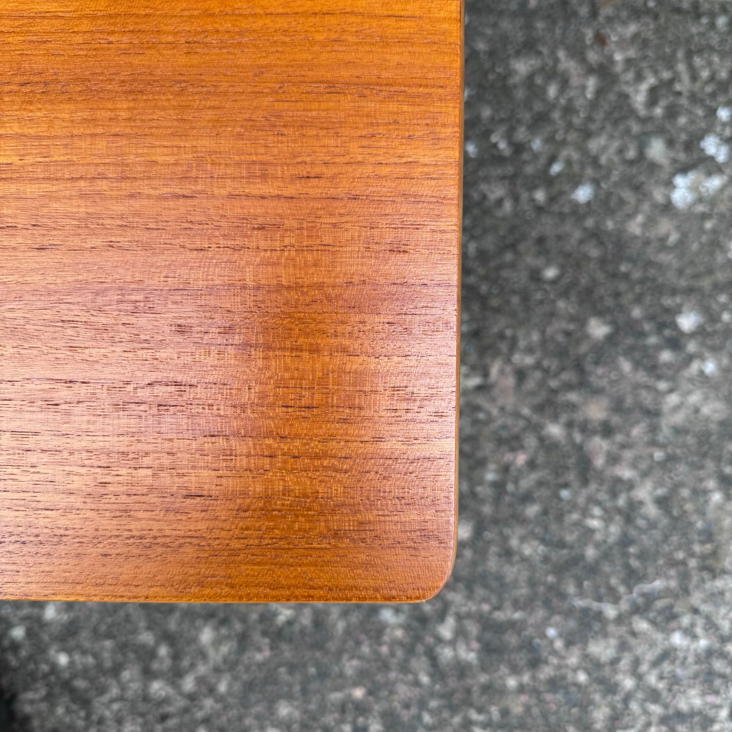 Side table in teak and beech