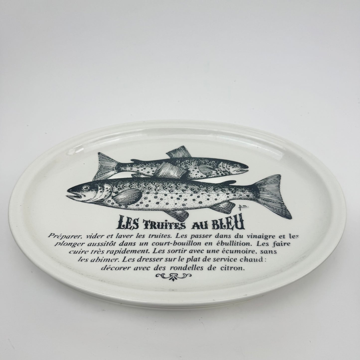 Set med fisktalrikar från franska Gien