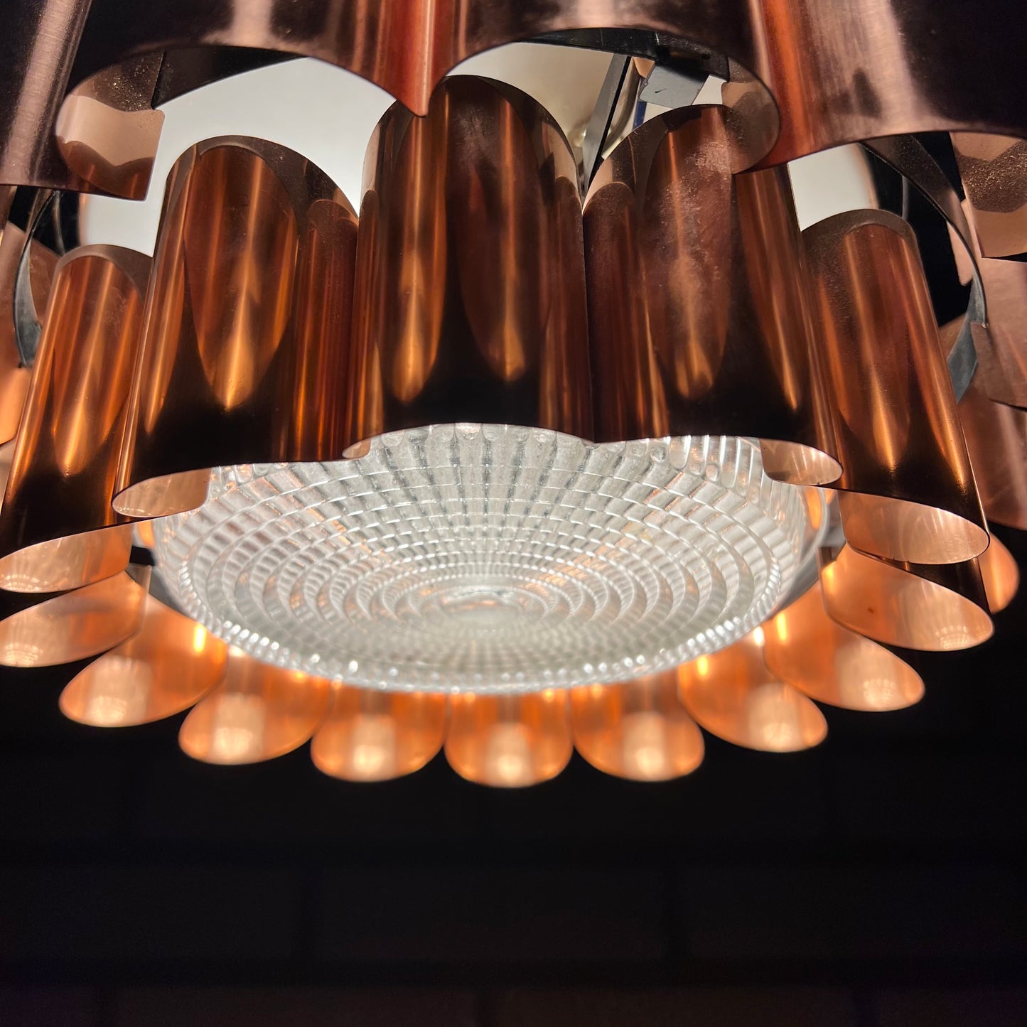 Ceiling lamp in copper by Werner Schou