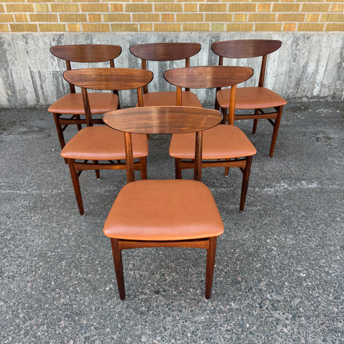 Set med 6st matstolar av E.W. bach för Skovby Møbelfabrik